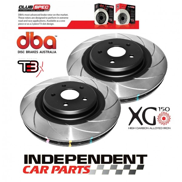DBA T3 4000 SERIES CLUB SPEC FRONT SLOTTED DISCS suit HSV VE CLUBSPORT, R8, MALOO, GRANGE & SENATOR LS2 LS3 V8 365mm